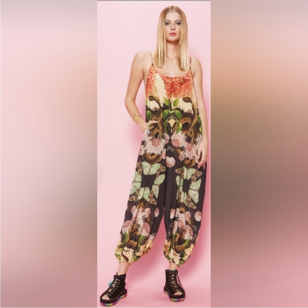 ISO Carolina k snake pattern balloon jumpsuit